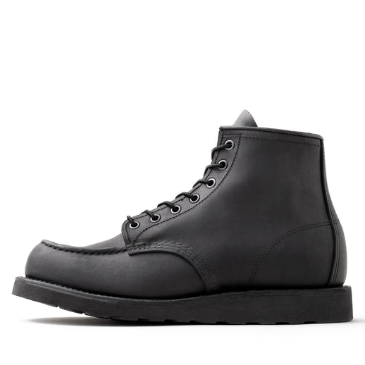 Red Wing Men's Classic Moc 6-inch Boot in Black Harness Leather