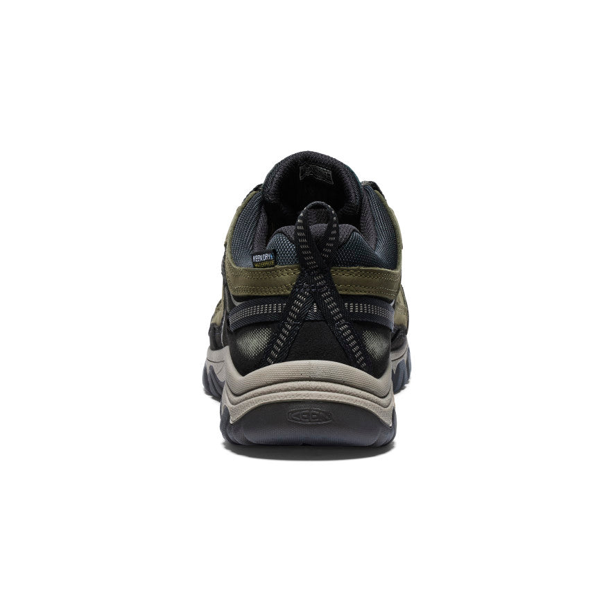 Keen Men's Targhee IV Waterproof HIking Shoe in Dark Olive Gold Flame