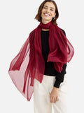 Featherlight Wine Red Cashmere Scarf