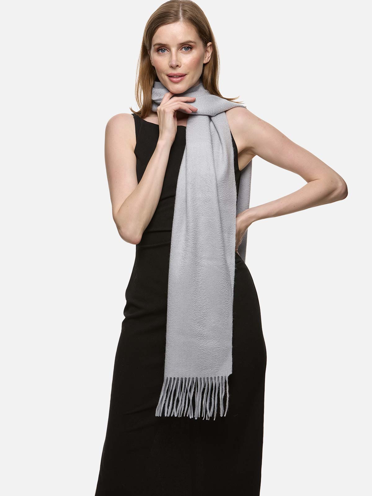 Silver Cashmere Scarf