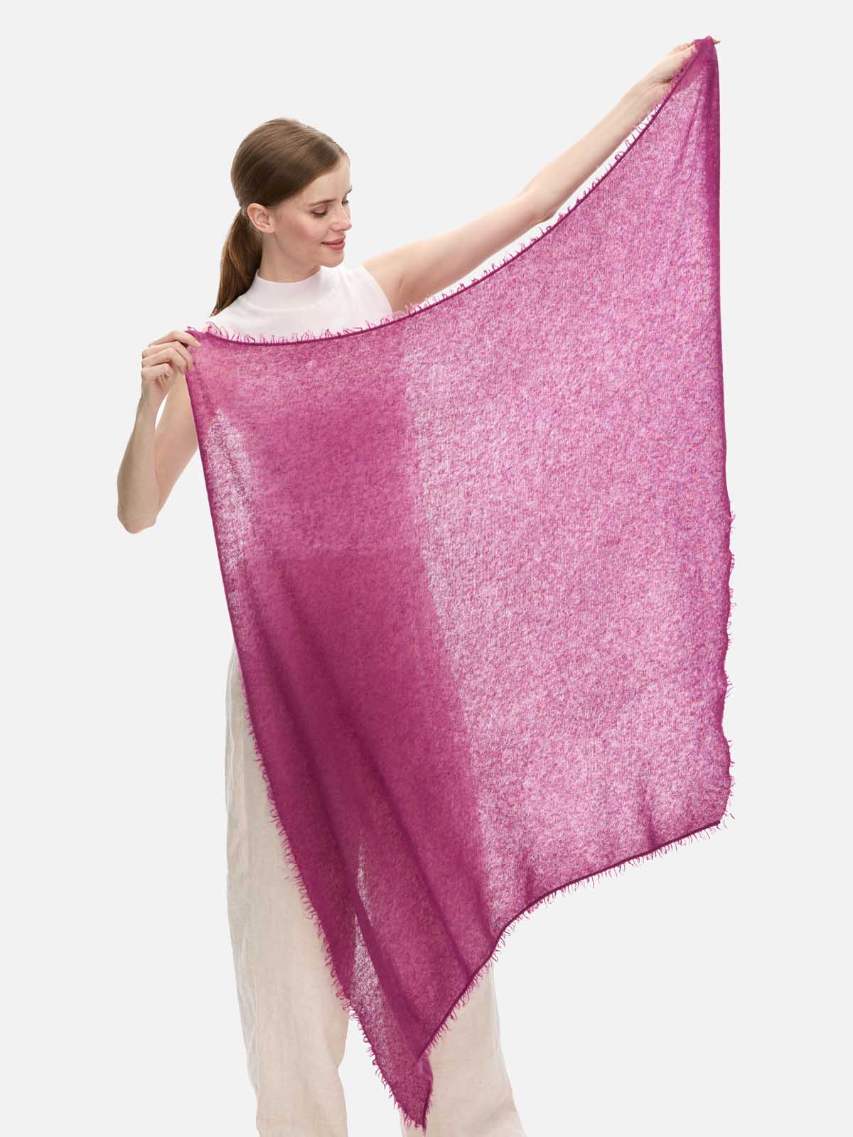 Plum CloudPuff Cashmere Scarf