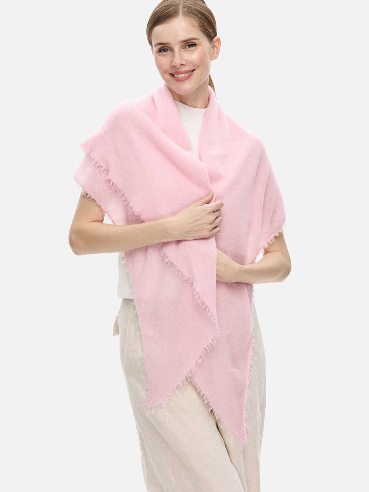 Pink CloudPuff Cashmere Scarf