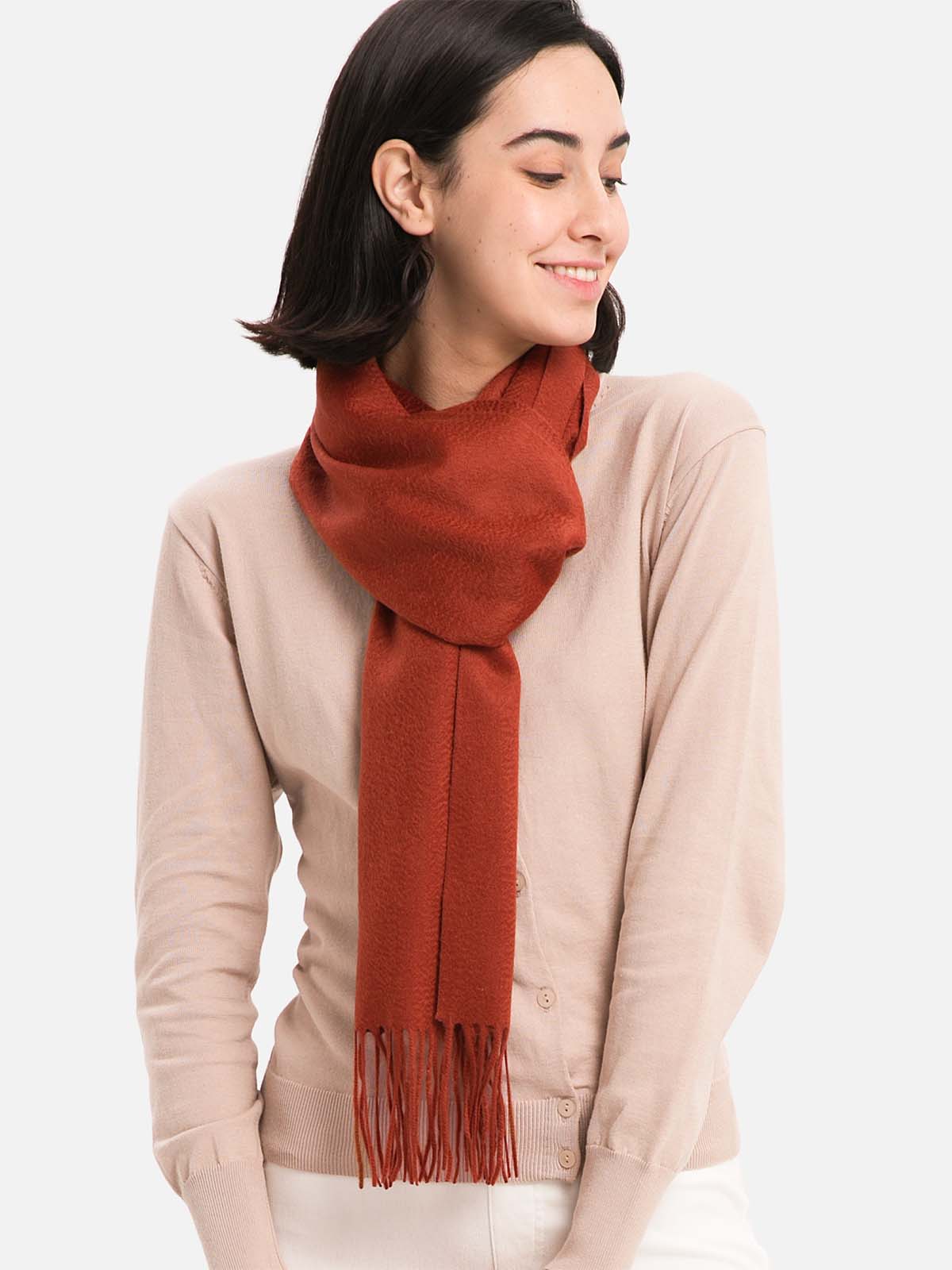 Orange Cashmere Scarf