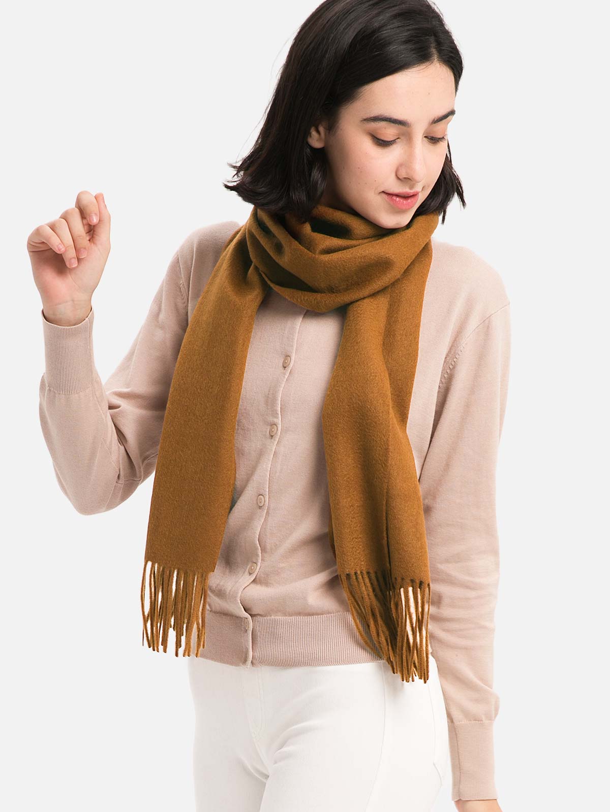Golden Camel Cashmere Scarf