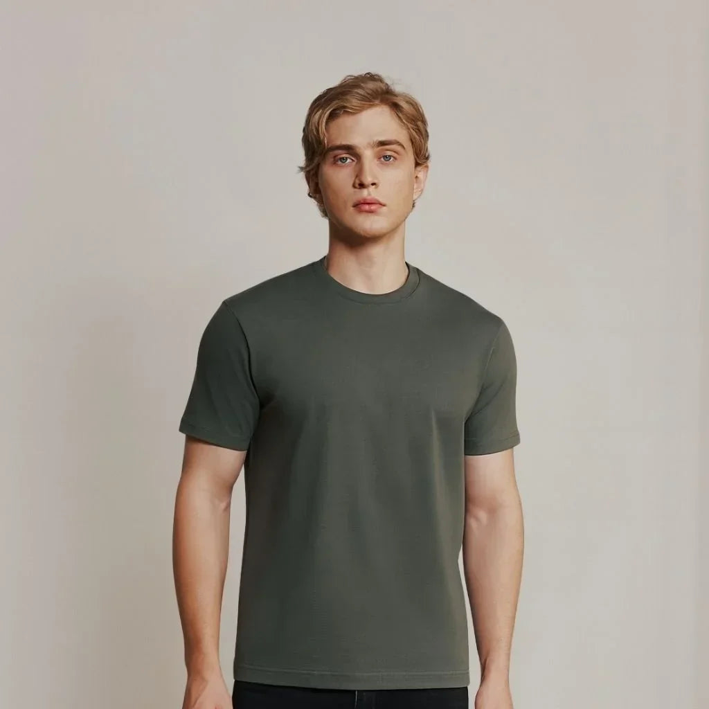 MILITARY GREEN LOOPWHEELED T-SHIRT 3-PACK