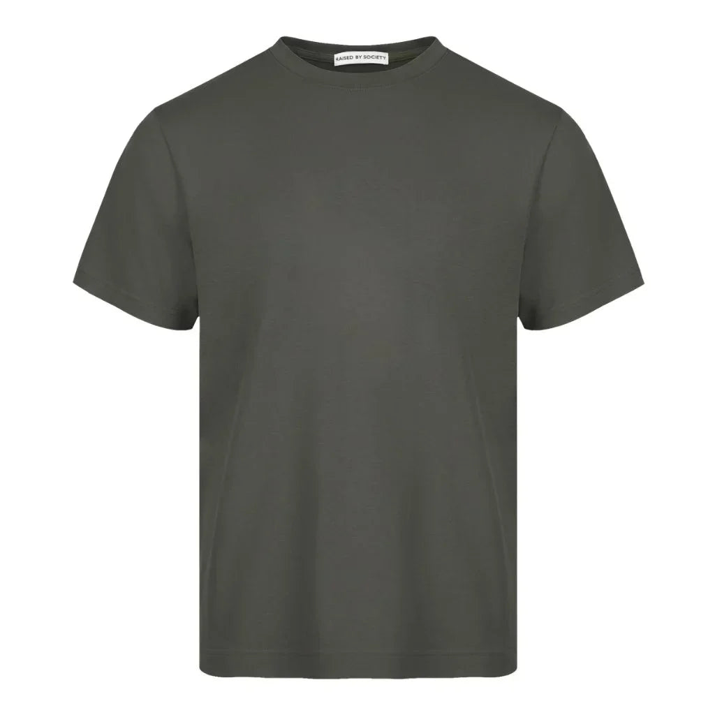 MILITARY GREEN LOOPWHEELED T-SHIRT