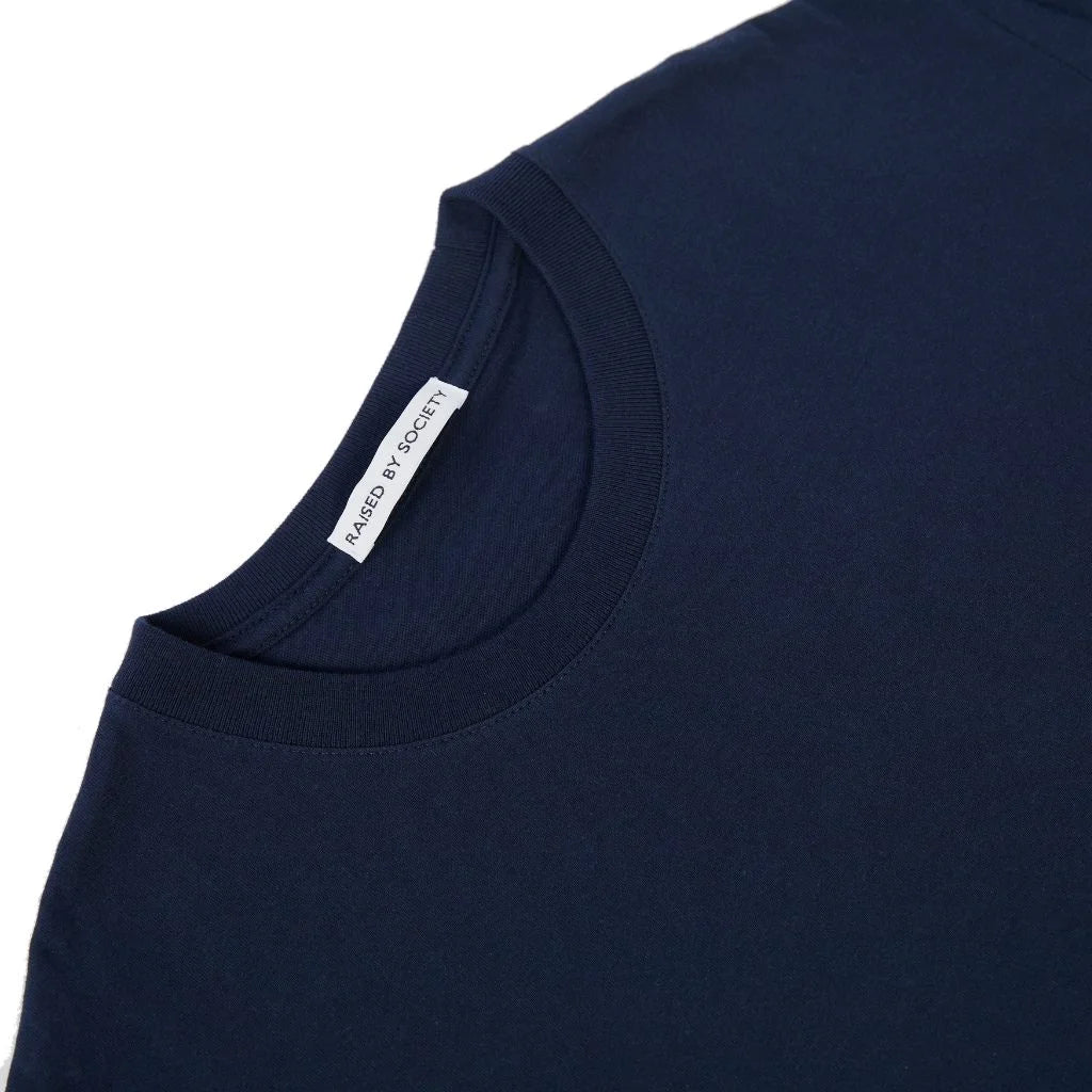 NAVY LOOPWHEELED T-SHIRT 2-PACK