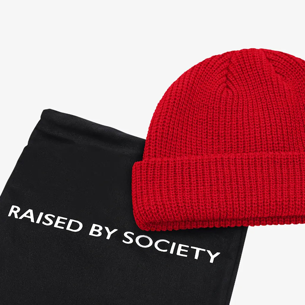 RED FISHERMAN BEANIE