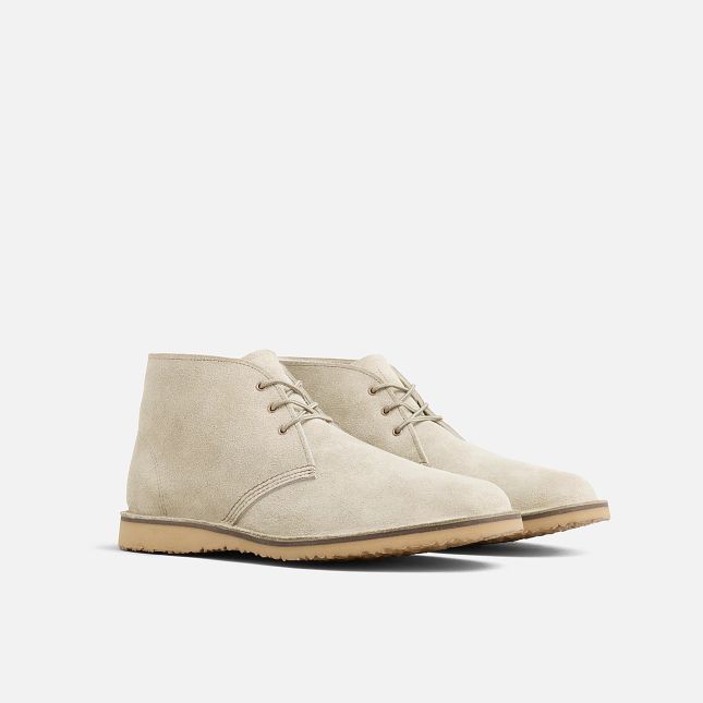 Red Wing Men's Weekender Chukka in White Sand Mohave Leather