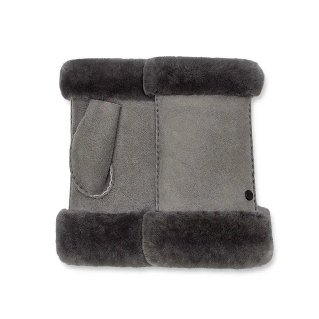 UGG Sheepskin Fingerless Glove in Metal
