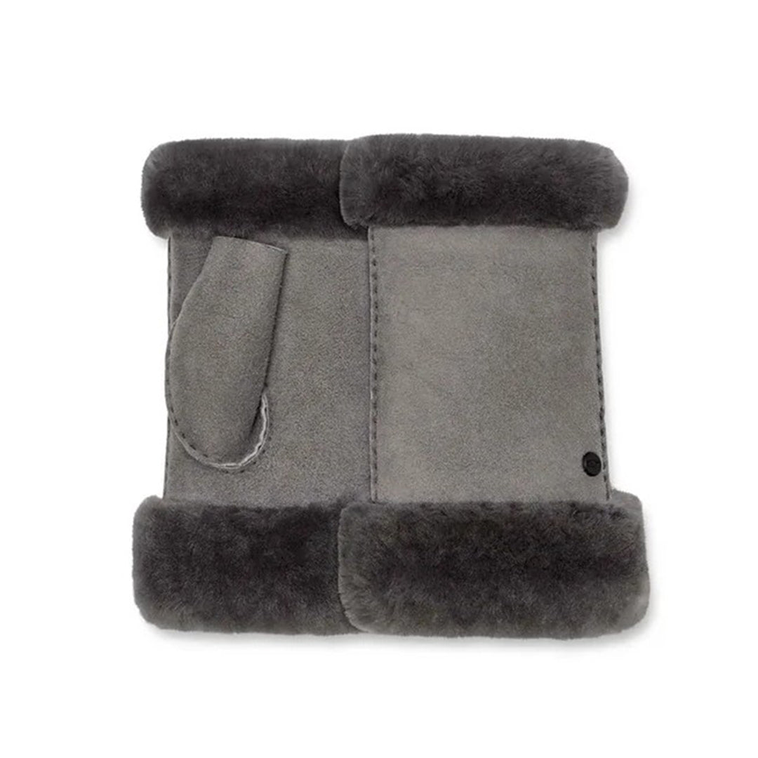 UGG Sheepskin Fingerless Glove in Metal