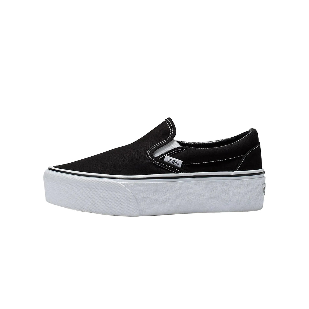 Vans Classic Slip-On Stackform Shoe in Black Classic White