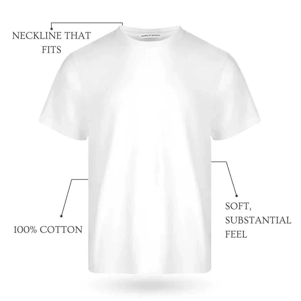 WHITE LOOPWHEELED T-SHIRT